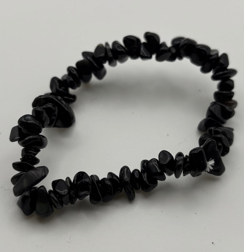 Gemchip Bracelet - Obsidian